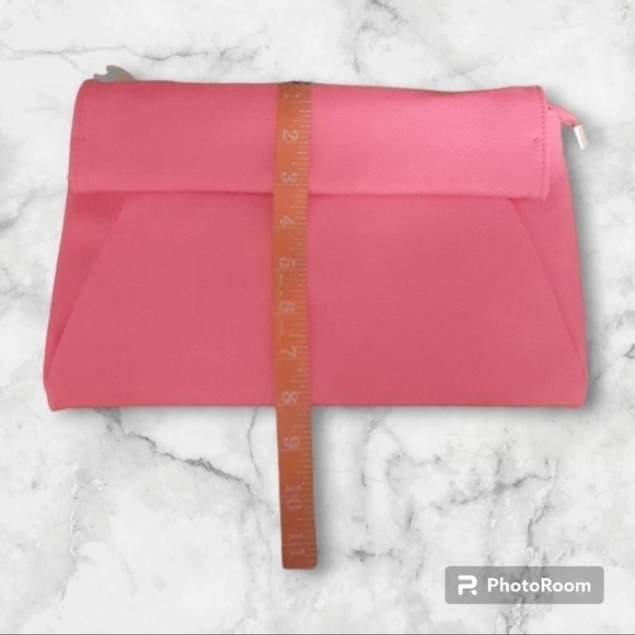 Neon Pink Envelope Crossbody Clutch Bag Y2K Barbiecore - Picture 7 of 8